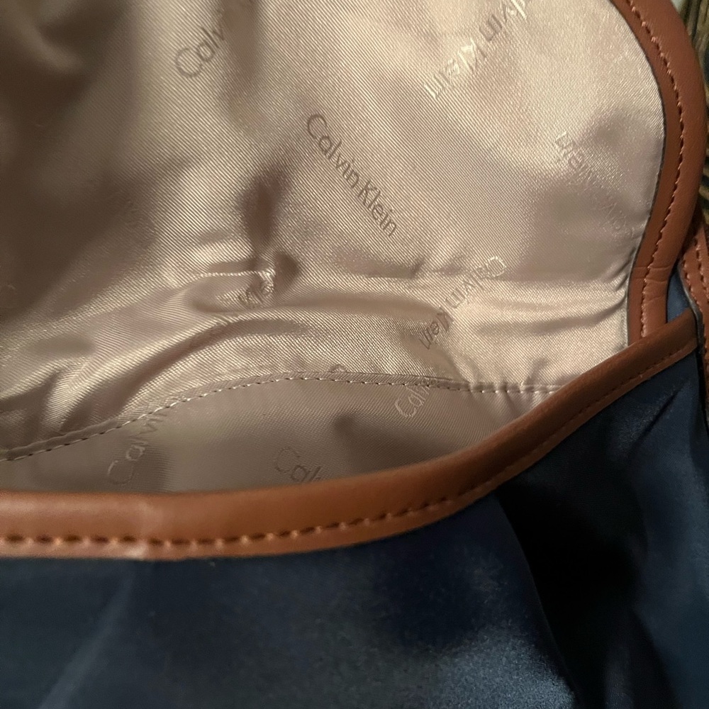 Calvin Klein navy blue and cognac nylon backpack - Picture 9 of 16
